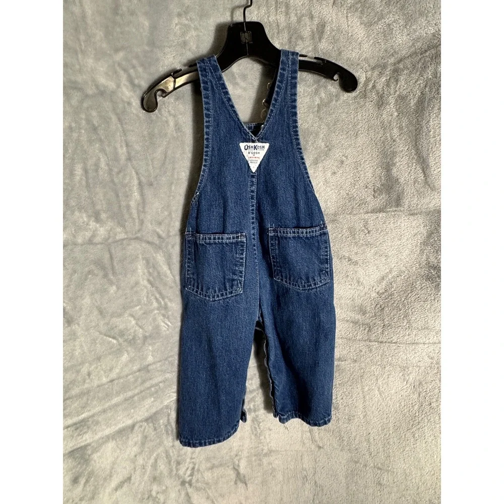 Vintage OshKosh‎ Bgosh Denim Overalls Made in USA Blue 100% Cotton6/9 months